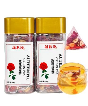 Longan Red Date Tea Rose Red Jujube Fruit Tea Goji Berry Tea Bags Women's Five Treasures Tea Red Date Longan Goji Berry Roses Wolfberry Flower Tea Th Rose Jujube 160g/5.65oz
