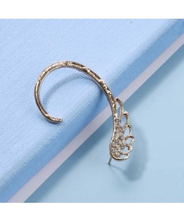 Shop Boho Rhinestone Angel Wing Ear Climber Earrings | Gold CZ Crystal Ear Crawler & Cartilage Clip-on Jewelry for Women - Perfect Gifts - Buy Online on GoSupps.com