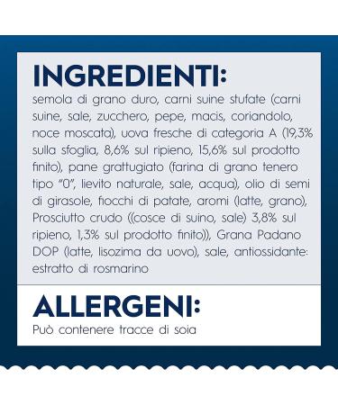 Barilla Emiliane Tortellini Prosciutto Crudo Dried Pasta Egg with Ham Gr.250 - Buy Online on GoSupps.com
