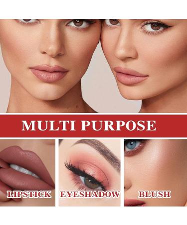 LZYLLS 2 in 1 Matte Lipstick & Liquid Lipstick Set - Waterproof, Long Wear, Non-Stick Cup, Nude Lip Makeup Gift for Women - Matte Velvet Lip Gloss (01) - Buy Online on GoSupps.com