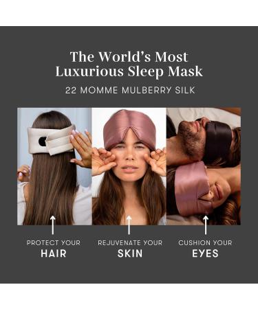 Drowsy Silk Sleeping Mask - Luxurious Padded Silk Cocoon for Complete Darkness | Moonlight Shadow | International Shipping - Buy Online on GoSupps.com