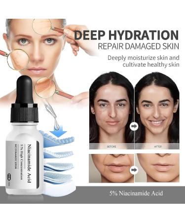 5% Niacinamide Face Serum Dark Spot Correcting Glow Serum Day & Night Serum for Dry &Sensitive Skin Balanced Grease Pore Contraction -Fade Acne Marks Facial Serum Anti Aging Face Cream Skin Repair - Buy Online on GoSupps.com