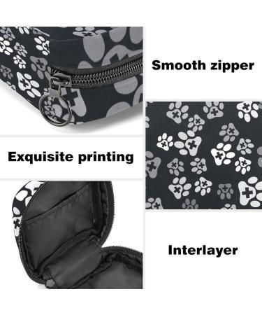 Menstruation Pad Bag with Zipper - Stylish Women's Tampon & Napkin Collection Bags (Dog Paws & Hospital Patterns) - Color 9 - Buy Online on GoSupps.com
