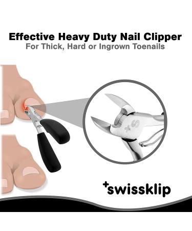 Swissklip Heavy Duty Toenail Clippers | Professional Nail Clippers for Seniors with Thick Toenails | Ideal for Ingrown Nails | 1 Unit Pack - Buy Online on GoSupps.com