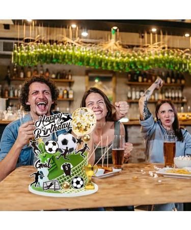 Football Cake Topper Football Cake Decorations Football Theme Birthday Cake Toppers for Boys Green Football Party Cake Cupcake Topper Personalised Kids Men Sports Theme Party Supplies - Buy Online on GoSupps.com