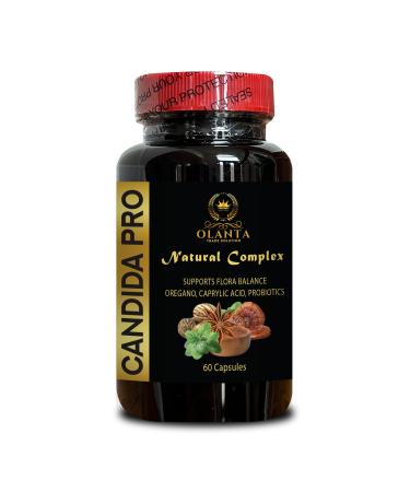 Candida Support Supplement - Natural Gut Support Intestinal Health & Immune Support Herbs & Probiotics Support Gut Supplement - 1 Bottle 60 Capsules