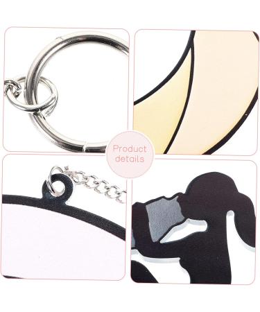 Abaodam Moon Dog Pendant Window Decor Tree Pendant Cat Moon Ornament for Home Office Angel Cat Household As Shown 2 15.5x13cm - Buy Online on GoSupps.com