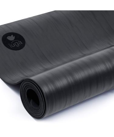 IUGA Pro Non Slip Yoga Mat, Unbeatable Non Slip Performance, Eco Friendly and SGS Certified Material for Hot Yoga, Odorless Lightweight and Extra Large Size, Free Carry Strap Gray
