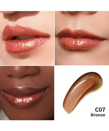 Oulac 3D Shiny Lip Gloss & Liquid Lipstick - Moisture Boost with Rose Damascena Extract for Dry Lips - 4.5ml Brown (C07) - International Shipping Available - Buy Online on GoSupps.com