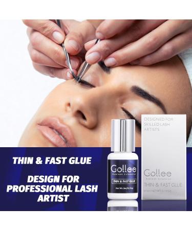 Golle Eyelash Adhesive - Waterproof Eyelash Glue for Extensions | No Tears Formula | Fast-Drying (0.17 fl. oz) | Max Bond 6-7 Weeks - Professional Use Only - Buy Online on GoSupps.com