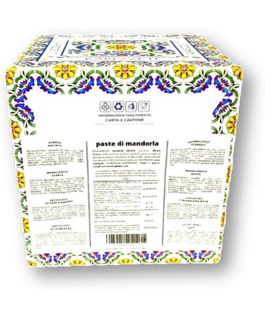 RAREZZE - Sicilian marzipan pastries in a pretty decorated biscuit box (gr.400). RAREZZE: Sicilian cupcakes cannoli cassate artisanal pastry - Buy Online on GoSupps.com