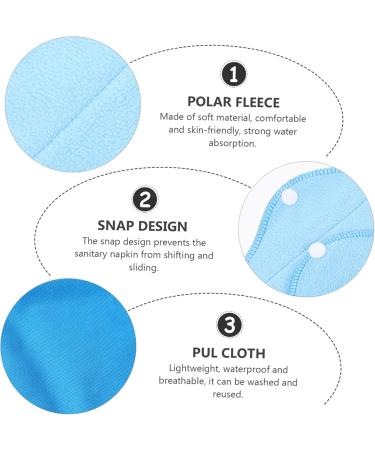 Beavorty Women's Reusable Cloth Pads - 6-Pack Polar Trap Fabric Leak-Proof Microfiber Menstrual Swords - Buy Online on GoSupps.com