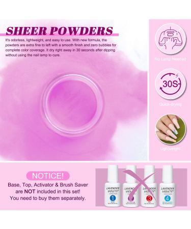 Lavender Violets 36 Color Quick Drying Dip Powder Nail Set - Glitter, Nude, Red, Pink, Yellow, Green - Fast Dry Dip Powder Nail Kit for Home Salon Manicure - Buy Online on GoSupps.com