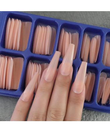 AddFavor 200pcs Long Ballerina Coffin Press On Nails with Chunky Glitter and Sticker Decals - Acrylic Fake Nails for Women and Teen Girls - Buy Online on GoSupps.com