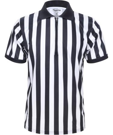 TOPTIE Men s Pro-Style Quarter Zip Referee Shirt - Black Sportwear for Basketball & Soccer - International Shipping Available - Buy Online on GoSupps.com