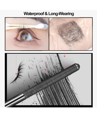 Ultimate Length and Curl Mascara Set 4D Volumizing and Lengthening Mascara with Silk Fibers Anti-Smudge Long-Lasting Gentle on Sensitive Eyes (with Eyelash Curler) (2 pcs) - Buy Online on GoSupps.com