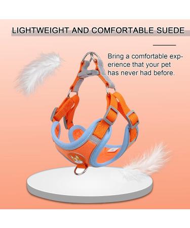 Rennaio No Pull Dog Harness & Leash Set - Adjustable Comfortable Chest Harness for Small & Medium Dogs - Orange (L) - Perfect for Training & Walking - Buy Online on GoSupps.com
