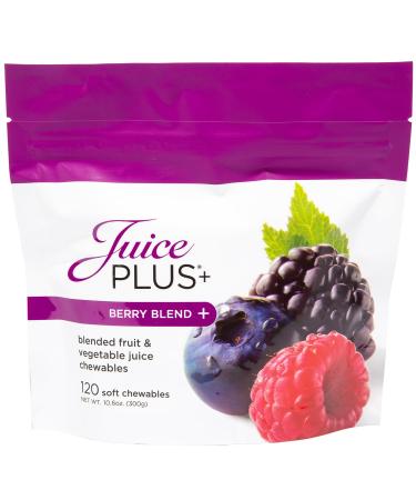 Juice Plus+ Berry Blend Soft Chews (Chewables) - Daily Nutrition from 12 Plants with Whole Fruit, Vegetable, & Berry - Raspberry, Bilberry, Blueberry, and More! for Adults and Kids - (1-mo, 30 Chews)