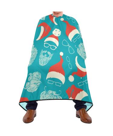 Waterproof Barber Cape -Santa Hats Moustache Beards and Eyeglasses Boundless Cheetah Haircut Bib for Men Unisex Hair Cutting Cape(8rp1a)