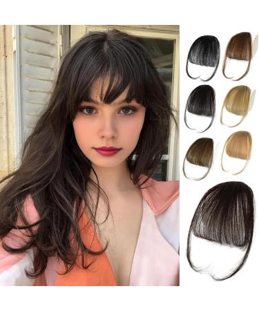 Clip-in Bangs 100% Natural Real Human Hair Wispy Bangs Forehead Hair Extensions Air Bangs Fringe Wig Hairpieces for Women Black Brown Red Blonde Wine Red - Buy Online on GoSupps.com