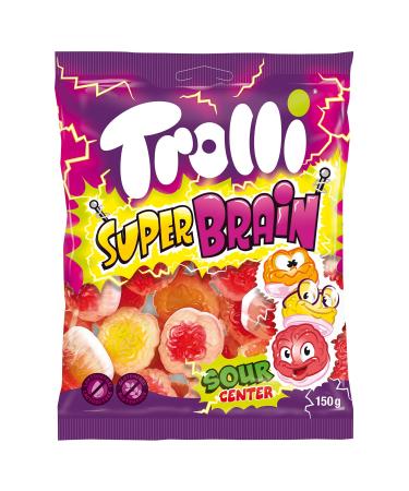 Super Brain - Super Cerveau des bonbons amusants et d licieux qui offrent une exp rience sucr e unique parfaits pour stimuler vos envies gourmandes - Compatible avec Trolli - 150g