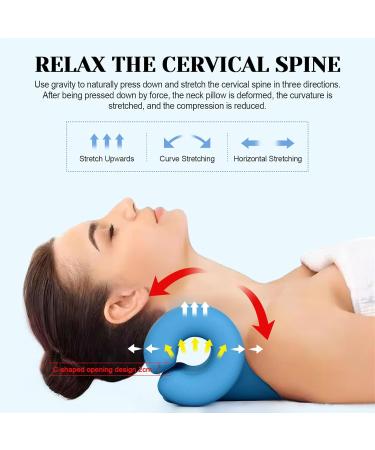 Buy Portable Neck Stretcher & Shoulder Relaxer Pillow - Blue | International Shipping Available - Buy Online on GoSupps.com