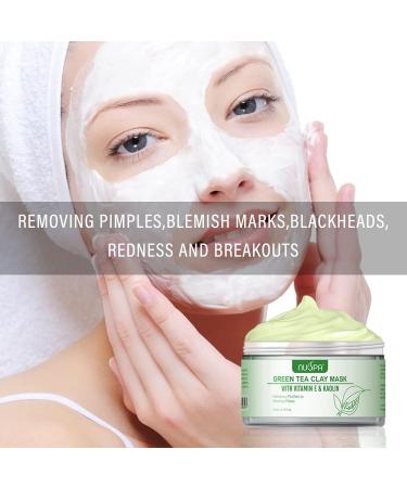 Organic Green Tea Clay Face Mask | Anti-Wrinkle Dark Circle Removal | Skincare for Men & Women | Daily Repairing Treatment - Buy Online on GoSupps.com