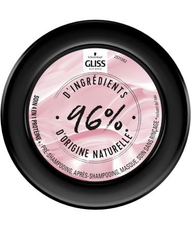 Schwarzkopf - Gliss - Miracle Radiance Treatment Mask 4 in 1 - Damaged and colored hair - Hair care - 96% ingredients of natural origin - 400ml jar - Buy Online on GoSupps.com