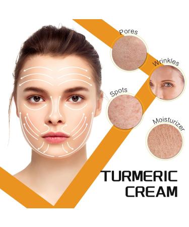 Organic Turmeric Face Cream for Dark Spots & Acne - 50g Moisturizer for Even Skin Tone & Blemish Treatment - Buy Online on GoSupps.com