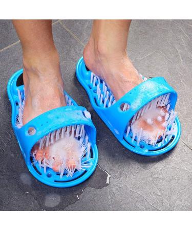 Shop Household Bathroom Plastic Foot Massage Slippers - Acupressure & Bath Cleaning Brush - International Shipping Available - Buy Online on GoSupps.com