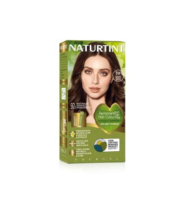 Naturtint Permanent Hair Colour Gel 5W Radiant Medium Brown Plant Enriched Ammonia Free Long Lasting Grey Coverage and Radiant Colour Nourishment and Protection