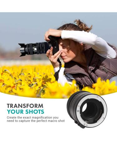 Movo Photo AF Macro Extension Tube Set for Sony Alpha DSLR Camera - 12mm, 20mm, 36mm Tubes - Metal Mount - Buy Online on GoSupps.com