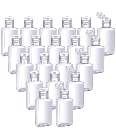 50 pieces clear empty travel bottles 30 ml flip lids empty container portable refillable flip-top bottles for travel outdoors outdoors camping business trip - Buy Online on GoSupps.com