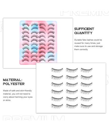 20 Pairs Eyelashes False Eyelash Strip Lash Strips Eye Lash Single Lashes Lash Fake Makeup Lashes Strips Fake Eyelash Ioni Cosmetic Lashes Lash Book Imitation Bulk Cosmetics - Buy Online on GoSupps.com