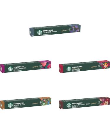 STARBUCKS Espresso Roast Variety Pack by Nespresso Coffee Capsules 10 x 10 (100 Capsules) - Buy Online on GoSupps.com