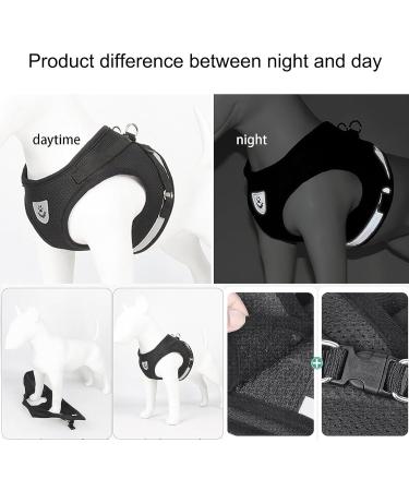 Cat Harness and Lead Set Soft Mesh Puppy Harness for Outdoor Escape-Proof Cat Kitten Harness with Leash Set for Walking Leash Adjustable Reflective Strips Vest Harnesses S Black - Buy Online on GoSupps.com