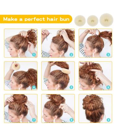 4-Piece Hair Donut Bun Maker Set & 10 Hairpins - Easy Hair Accessories for Dancers & Everyday Styles - Buy Online on GoSupps.com
