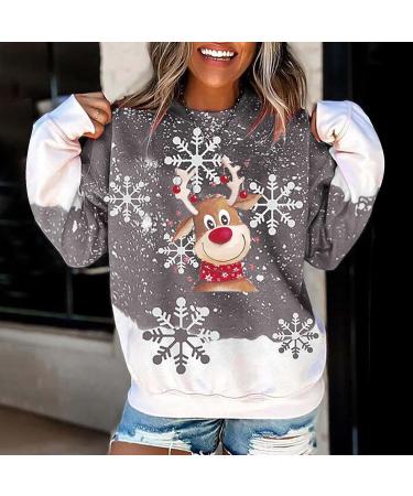 Shop Funny Women's Christmas Sweater Hoodie | Ugly Christmas Sweatshirt with Reindeer & Snowman Design - Buy Online on GoSupps.com