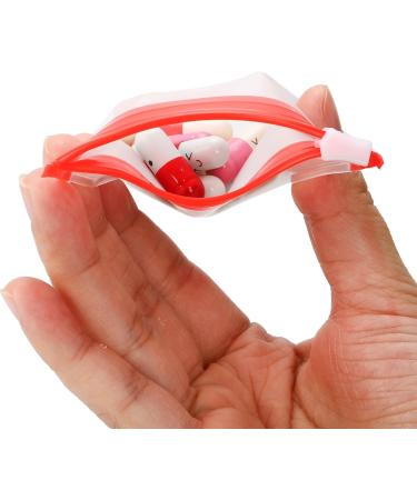 Goaste 56 Pack Pill Pouch Bags - Zippered Translucent Medicine Organizer | Reusable Travel Storage Pouches for Pills Crafts & Beads - Buy Online on GoSupps.com