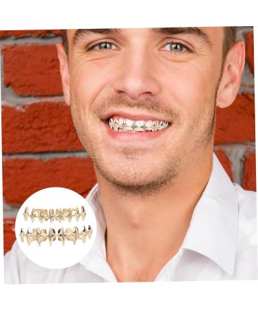  FOMIYES FOMIYES Hiphop Gold Braces Diamond Fake Hip Plated Teeth Accessory Your Star Rapper Costume Prop Approving Hiphop Teeth Grills Men Grills Women For Braces Golden Metal - Buy Online on GoSupps.com