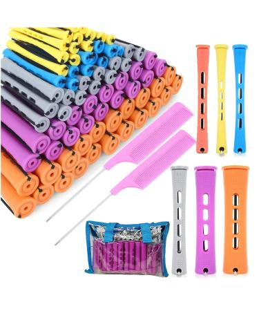 120 Pcs Perm Rods Set 6 Sizes Plastic Cold Wave Rods Heatless Perming Rods Curlers Rollers Hair Roller Rods Wave Rods for Long Short Straight Curly Natural Hair DIY Hairdressing Styling Tools