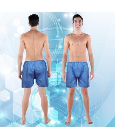 100 Pcs Disposable Exam Shorts - Blue Non-Woven Patient Wear for Examination & Spa - Large Unisex Size - Buy Online on GoSupps.com