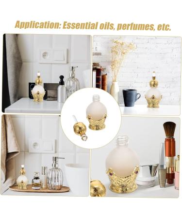 minkissy 1pc Perfume Bottle Humidifier Freshener Diffusers Fragrance Small Perfumes Aroma Essential Oil Perfume Refillable Empty Bottle Travel Glasses Middle East Composite Material 9X4X4CM Golden - Buy Online on GoSupps.com