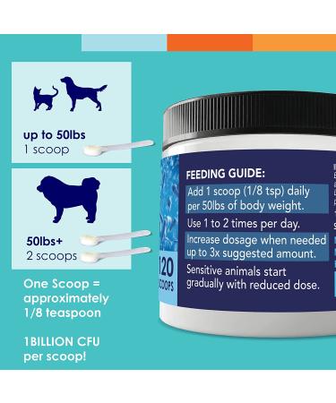 Probiotic Miracle for Cats & Dogs - 120 Scoops - Stop Diarrhea, Loose Stool, and Yeast - Buy Online on GoSupps.com