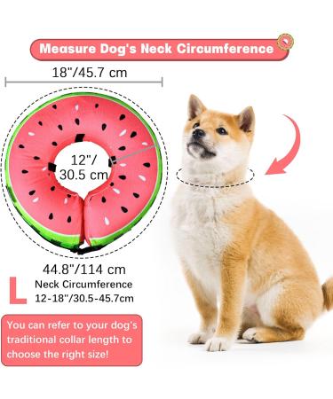 Inflatable Dog Cone Collar | Adjustable Recovery Collar for Dogs & Cats | Soft & Comfortable Dog Donut Collar | Prevents Vision Blockage | Large Size 12-18 Necks - Buy Online on GoSupps.com