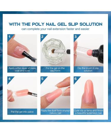 Morovan Poly Gel Slip Solution 120ml - Anti-Stick Extension Nail Liquid for Easy DIY Poly Gel Nails with Brush Cap - Buy Online on GoSupps.com
