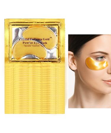 30 Pairs 24K Gold Under Eye Patches Crystal Collagen Under Eye Mask Puffy Eyes and Dark Circles Treatments Moisturising&Hydrating Under Eye Patch Pads for Reducing Fine Lines Eye Bags(Gold)