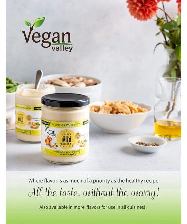 VEGAN VALLEY Mild Cashew Cheeze Sauce 14.5 oz - Tangy Vegan Nacho Cheeze - Gluten-Free Dairy-Free Non-GMO Plant Based - Perfect Vegan Pasta Sauce & Dip - Buy Online on GoSupps.com
