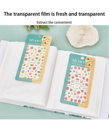 NICENEEDED 50 Pages 100 Slots Nail Sticker Collection Albums Green Leaf Design Nail Stamping Plate Holder Photos Album Stamp Bag Organizer for Nail Art Display Showing Book (Style 1) - Buy Online on GoSupps.com
