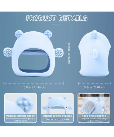 Buy Soft Beige Baby Bite Glove | BPA Free Silicone Teething Toy | Promotes Motor Skills & Soothes Gums - Ideal for Babies 2+ Months (Blue) - Buy Online on GoSupps.com